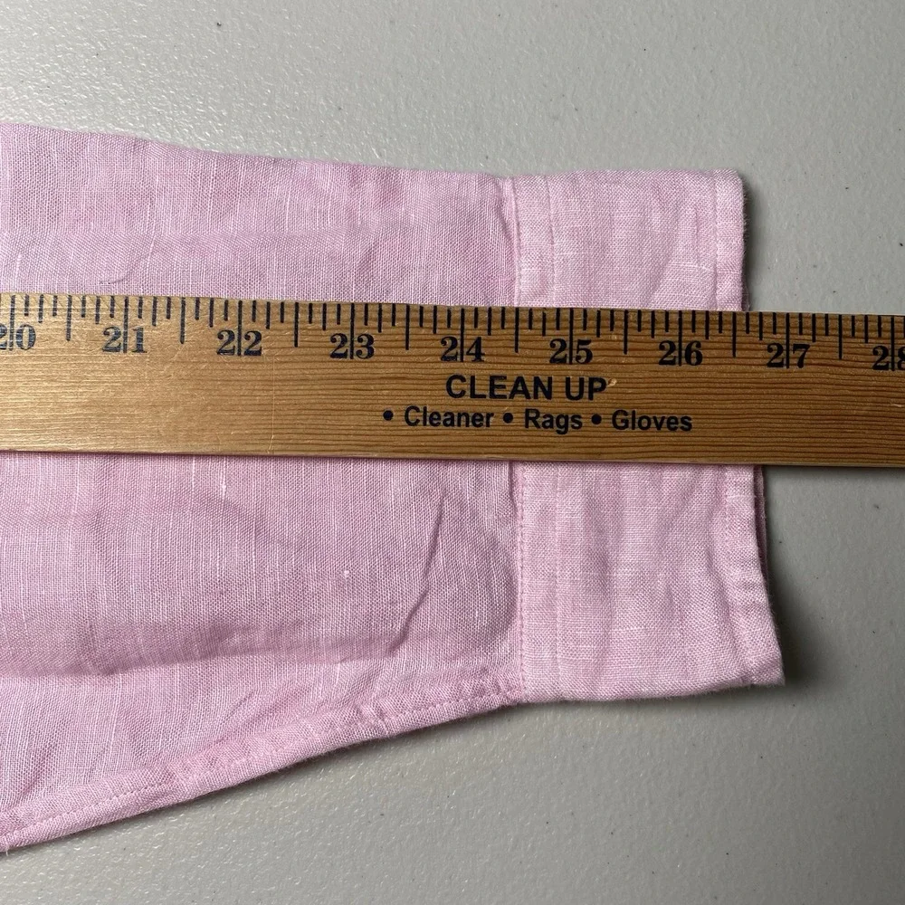 Ralph Lauren Linen Shirt XL Men L/S Button Down Classic Fit Pink Vacation Preppy